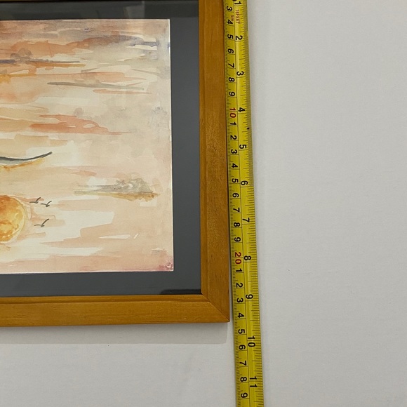 Original watercolor drawing on Canson , the sunset - Picture 5 of 5